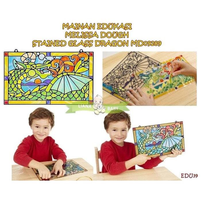 ` EDU39 MAINAN EDUKASI MELISSA DOUGH STAINED GLASS DRAGON MD09289