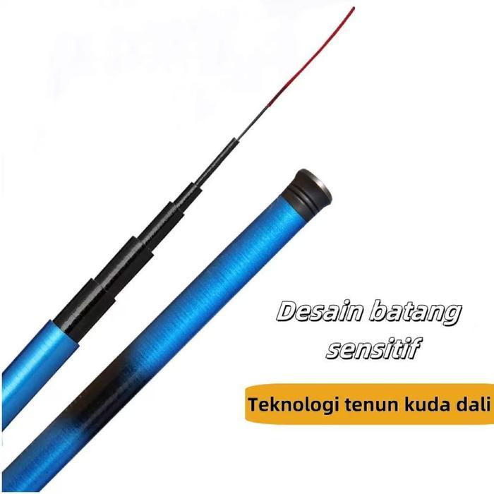 Trailtop 1.8M/2.4M/2.9M/3.4M/3.9M Tegek Pancing 2Kg Action Sedang Joran Tegek Tegek 12 Meter