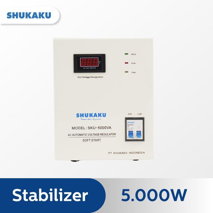 SHUKAKU STABILIZER Listrik 1P 5000W Garansi Resmi