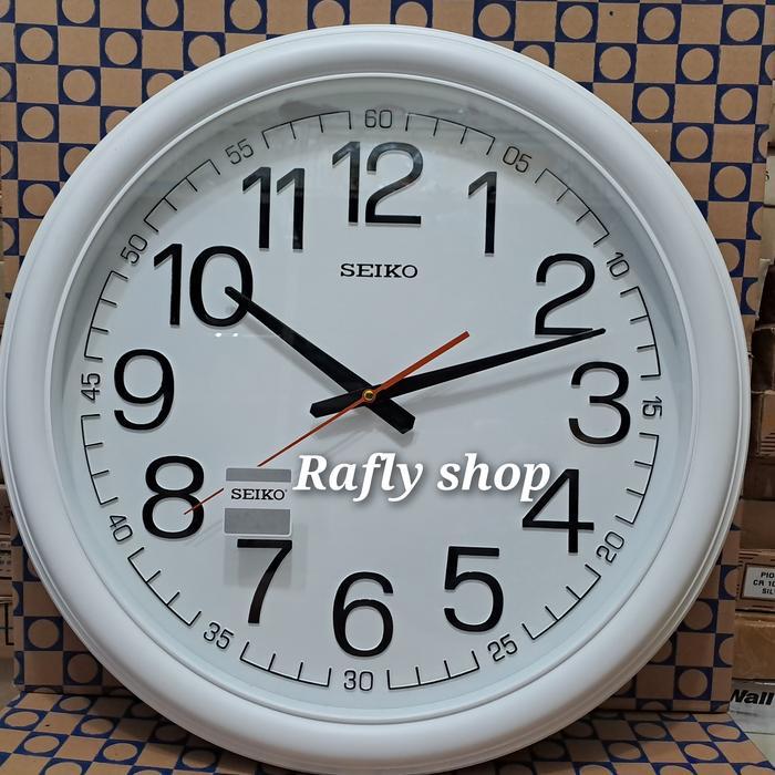 dinding jumbo/besar Jam Dinding Analog Besar Diameter 45 cm Warna Coklat Putih Model Klasik jumbo/be