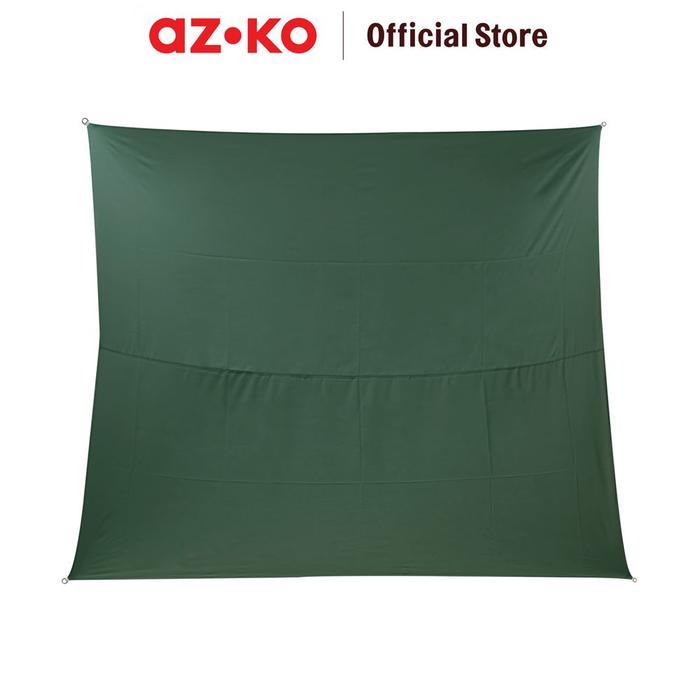 Azko Soleil 3.6 Mtr Kanopi Taman Square - Hijau Tua Canopy Atap Teras Dekorasi Taman Garden