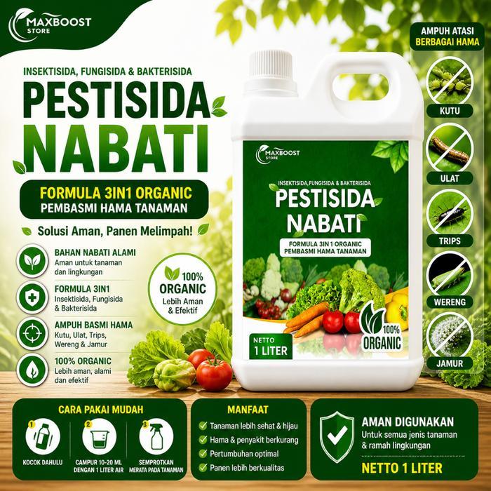 ` [BISA COD] OBAT HAMA TANAMAN TOMAT, PADI, CABAI, PESTISIDA NABATI 1 LITER ORGANIK PEMBASMI HAMA
