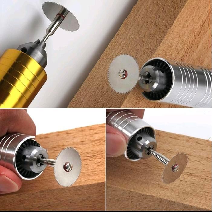 MINI CIRCULAR SAW 6SET MATA GERGAJI STAINLESS STEEL SUPER TIPIS MESIN BOR MINI GERINDA