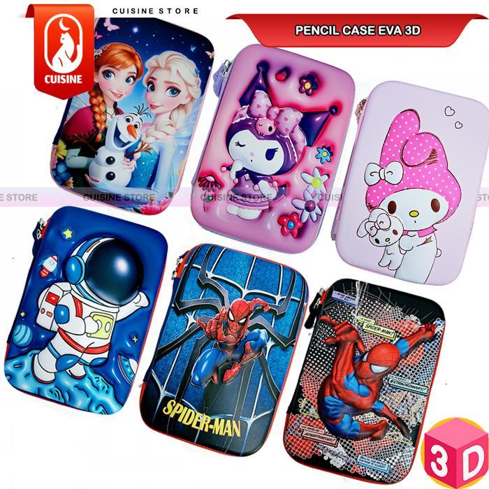 Deli Atk - Kotak Pensil 3D Timbul Eva Unicorn Star Wars 22 Cm Tempat Pensil Pulpen Anak Sekolah /