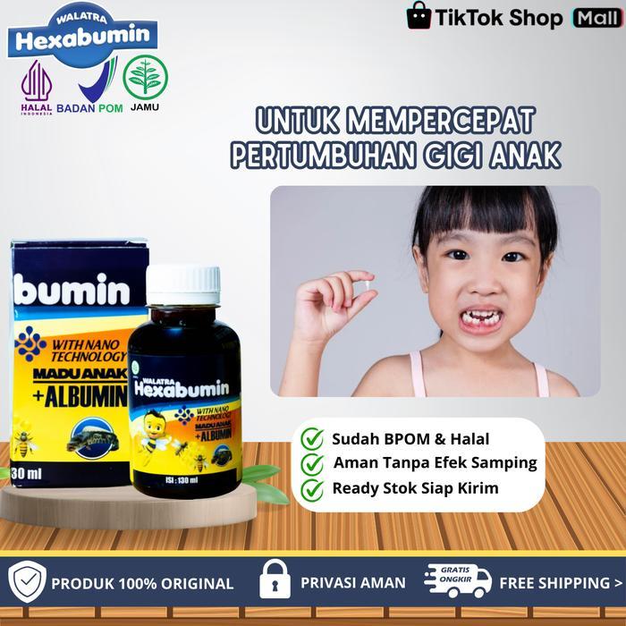 Hexabumin - Untuk Anak Telat Tumbuh Gigi Dan Membantu Mempercepat Pertumbuhan Gigi, Meredakan Sakit