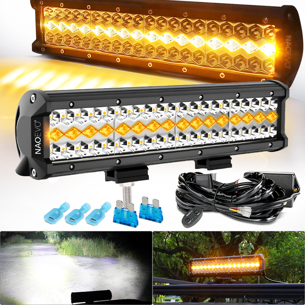 NAOEVO 12" 20Inch 4x4 Off road LED Light Bar 60W Fog Running Led Work Light 4 Modes Memory Function
