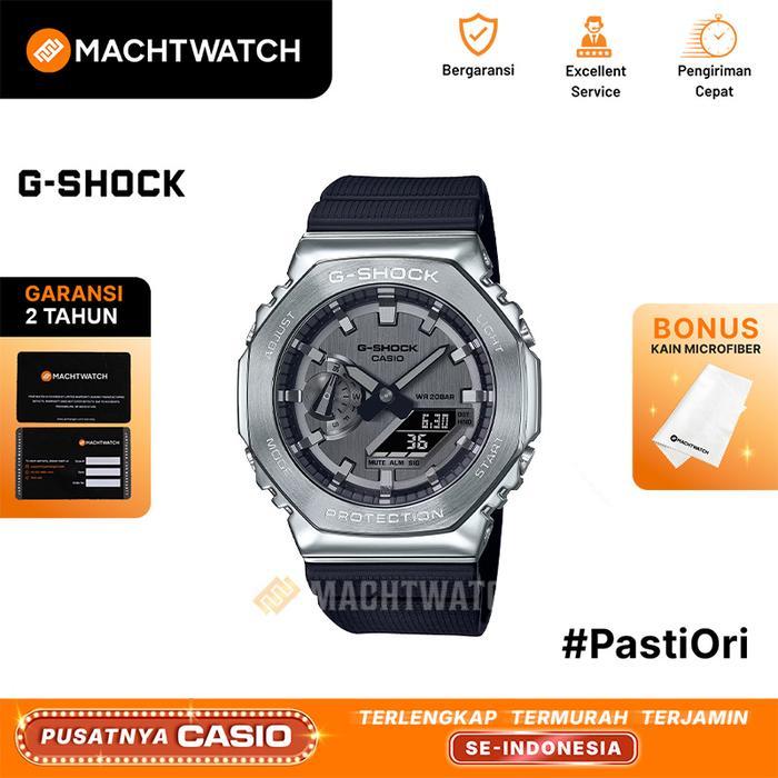PROMO BESAR Jam Tangan Pria Casio G-Shock GM-2100-1AER GM-2100 GM2100CasiOak Metal Covered Grey