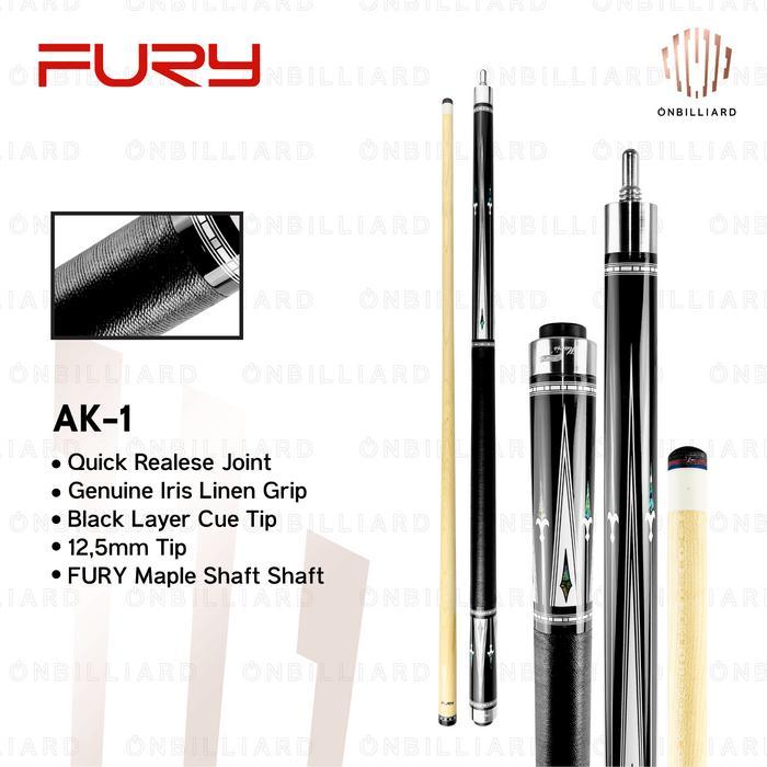 Stick Billiard Fury Ak Series Ak-1 Ak-2 Cue / Stik Billiar Fury Ak Tbk