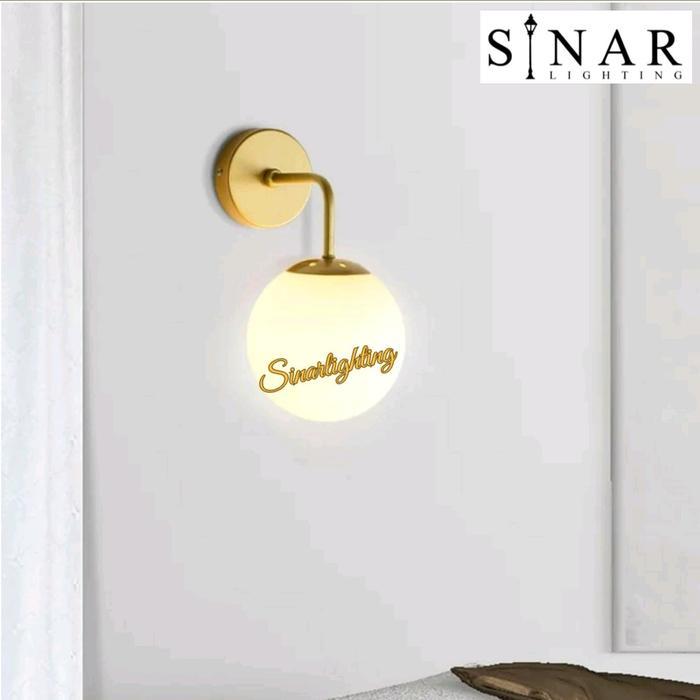 Lampu dinding modern gold kaca 38005