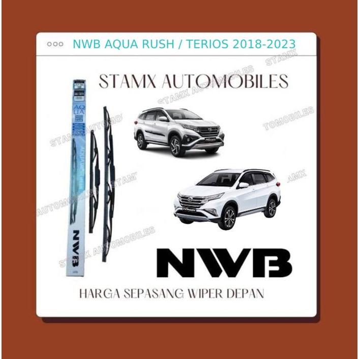 Wiper Depan Rush / Terios 2018-2023 Original Merk Nwb Aqua Graphite
