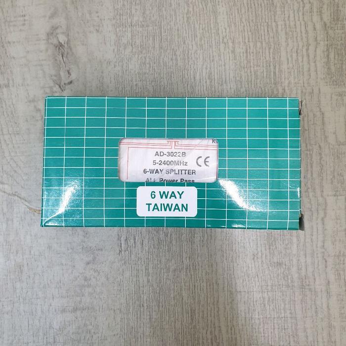 Terlaris Splitter Antena Tv Cabang 6 Way Taiwan Untuk Tv Analog Dan Digital 1 Antena 6 Output Tv