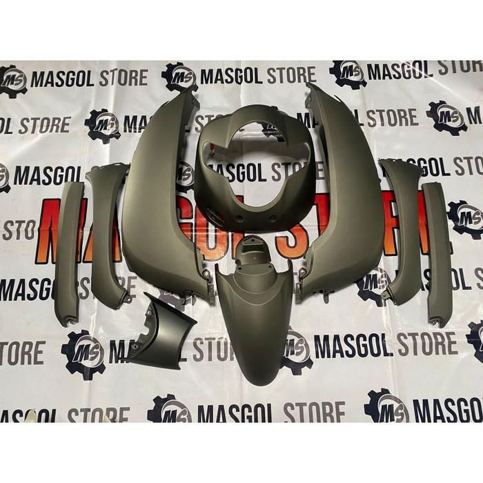 TERLARIS Cover Body Halus Honda Scoopy Donat 2017-2020 Abu abu Doff