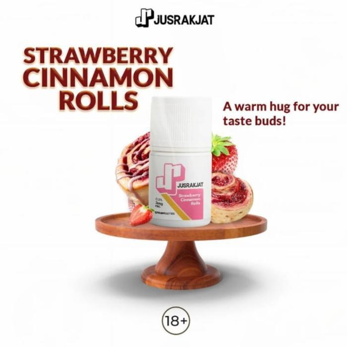 BV [FREEBASE] JUSRAKJAT STRAWBERRY CINNAMON ROLLS 60ML