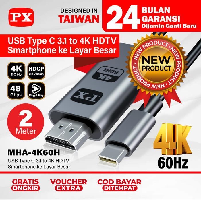 Kabel USB Type C 3.1 to HDTV Converter Dongle MHL Mirroring Cable 4K UHD 60Hz Anycast Dongle