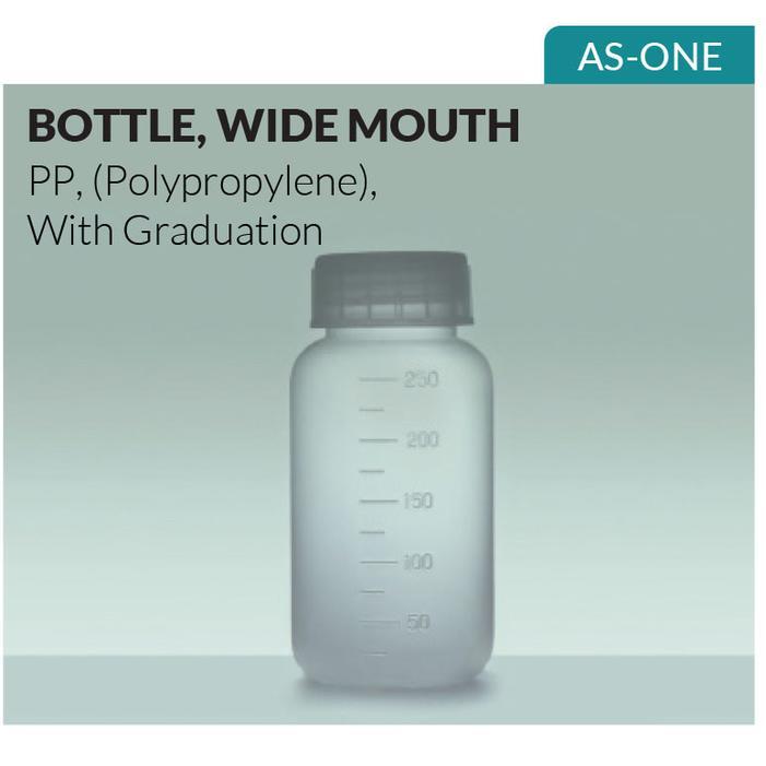 BOTOL PLASTIK 500ml wide mouth with graduation Bottle PP AS ONE