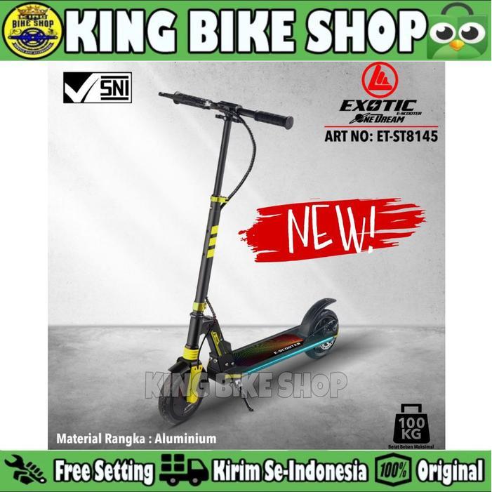 Scooter Skuter Listrik ET ST-8145 Electric Lipat Dewasa Anak - Yellow
