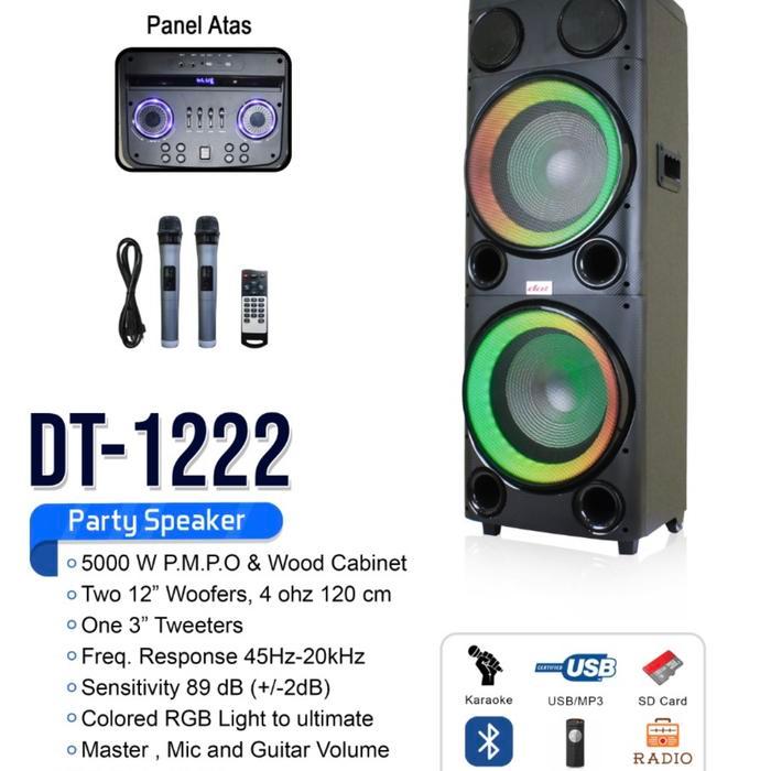 DAT DT 1222 Speaker Portabel 12 inch Speaker Double DAT DT1222 / DAT DT 1222 / DAT DT-1222 DAT SPEAK
