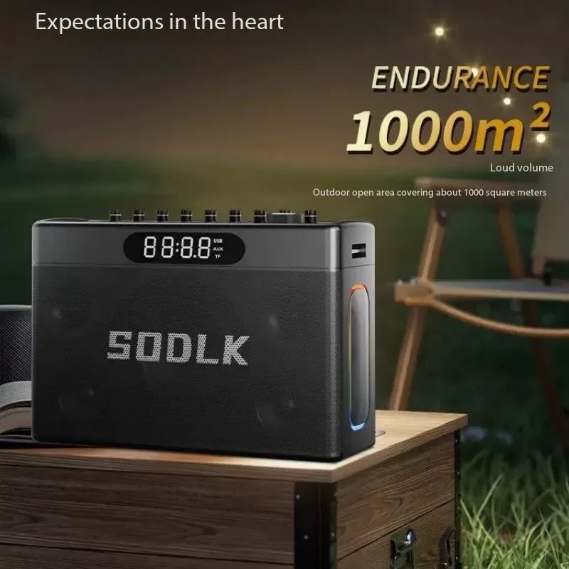 SODLK S1127 Plus Wireless Bluetooth Speaker with Display Screen Remote Control Instrument