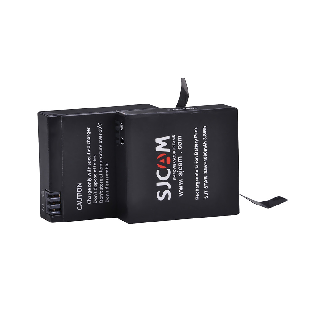 PowerTrust 3.8V 1000mAh Original SJCAM SJ7 Star Li-ion Battery + LED 3-Slot USB Charger for sjcam