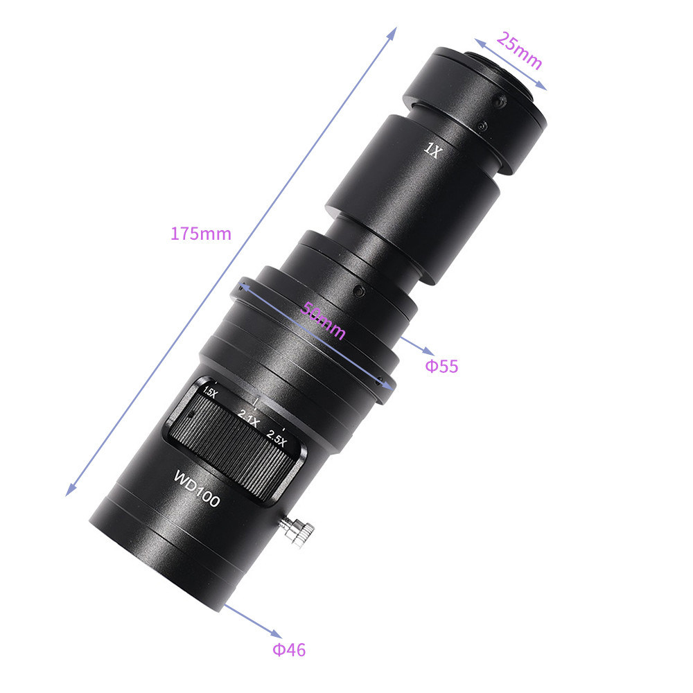 . 500X 200X Adjustable Magnification C-Mount 0.7X-5X Continuously -