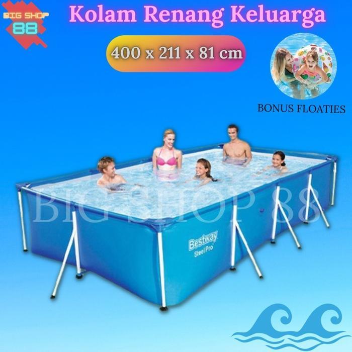 KOLAM RENANG ANAK JUMBO BESTWAY KOLAM RENANG PORTABLE FRAME 4 METER - KOLAM