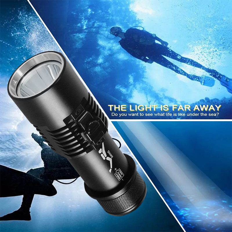 . Most Powerful Diving Led Flashlight Xhp90 Rechargeable Diving -