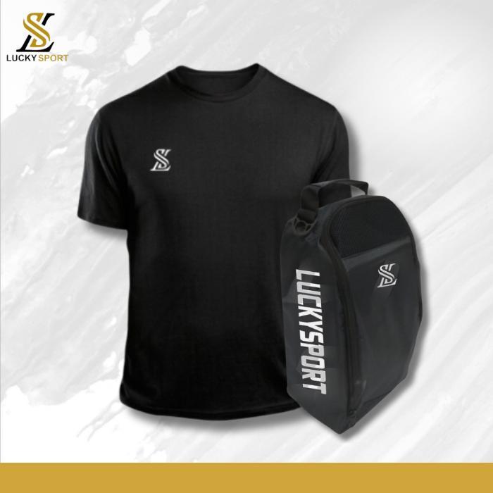Premium Set Baju Olahraga Pria Original Lari Badminton Running Jersey Gym Fitness