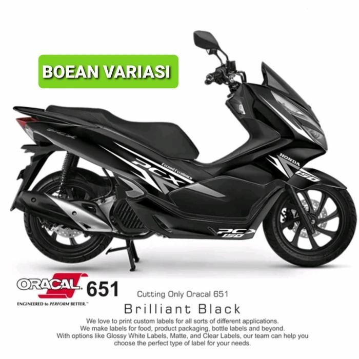 Cutting Sticker PCX 150 PCX 160 HITAM MINIMALIS