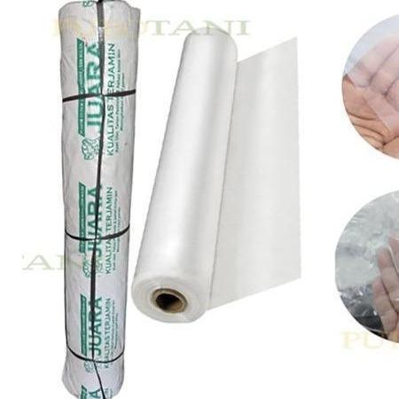Plastik atap UV 14% lebar 4M tebal 170 micron green house hidroponik