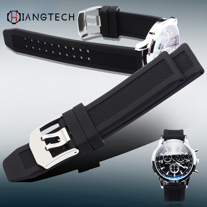 Rubber strap fit for Luminos silicone strap Hamilton Breitling fossil waterproof watch band