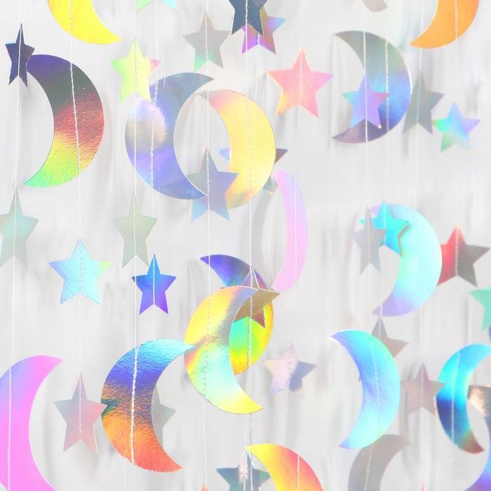 4 Meter Karangan Bunga Pesta Bulan Dan Bintang Dekorasi Hari Raya Idul Fitri Banner Bulan Bintang