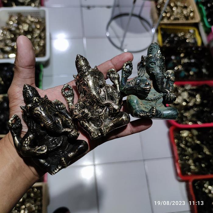 patung ganesha brass kuningan