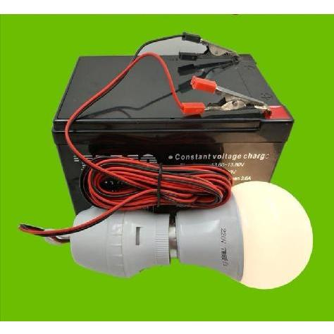 Fitting Inverter Lampu Jepit Aki 12v dengan Kabel dan Penjepit Aki, Merubah Arus Listrik DC ke AC