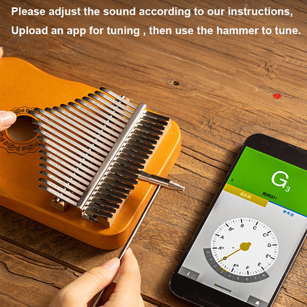 Hluru 17 21 Keys Kalimba Finger Piano Kalimba 17 21 Keys Thumb Piano Keyboard Musical Instrument for