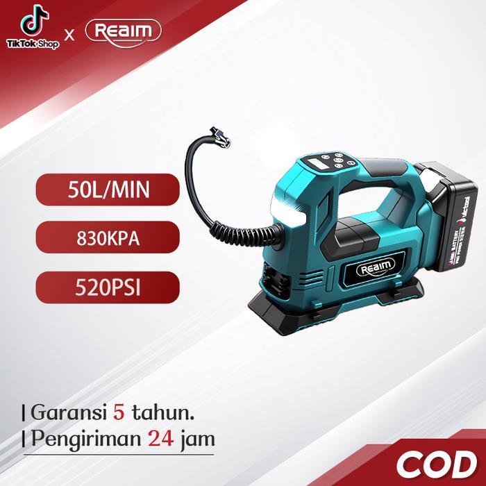 Ready Reaim Pompa Angin Portable Mobil Motor Baterai Lithium Kompresor Angin Ban Isi Ulang Pengukur
