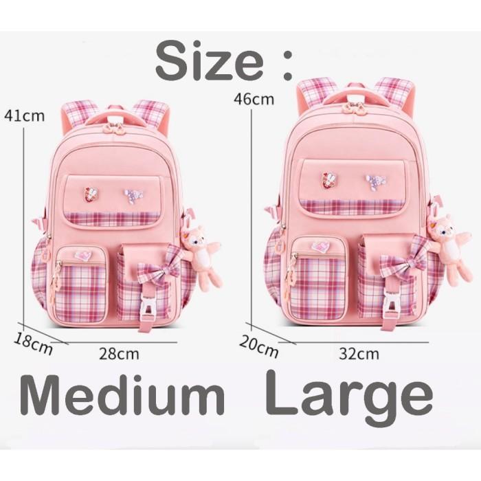 DISKON WWH38 TAS SEKOLAH ANAK PEREMPUAN TAS RANSEL ANAK LEBAR SEKOLAH TKM