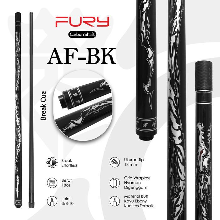 Fury Tempest Break Af-Bk Series Cue Stick Stik Billiard Break Only Carbon - Stick Billiard Premium