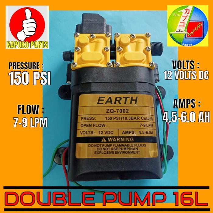 Ada Stok POMPA DC 12V DOUBLE PUMP 130PSI