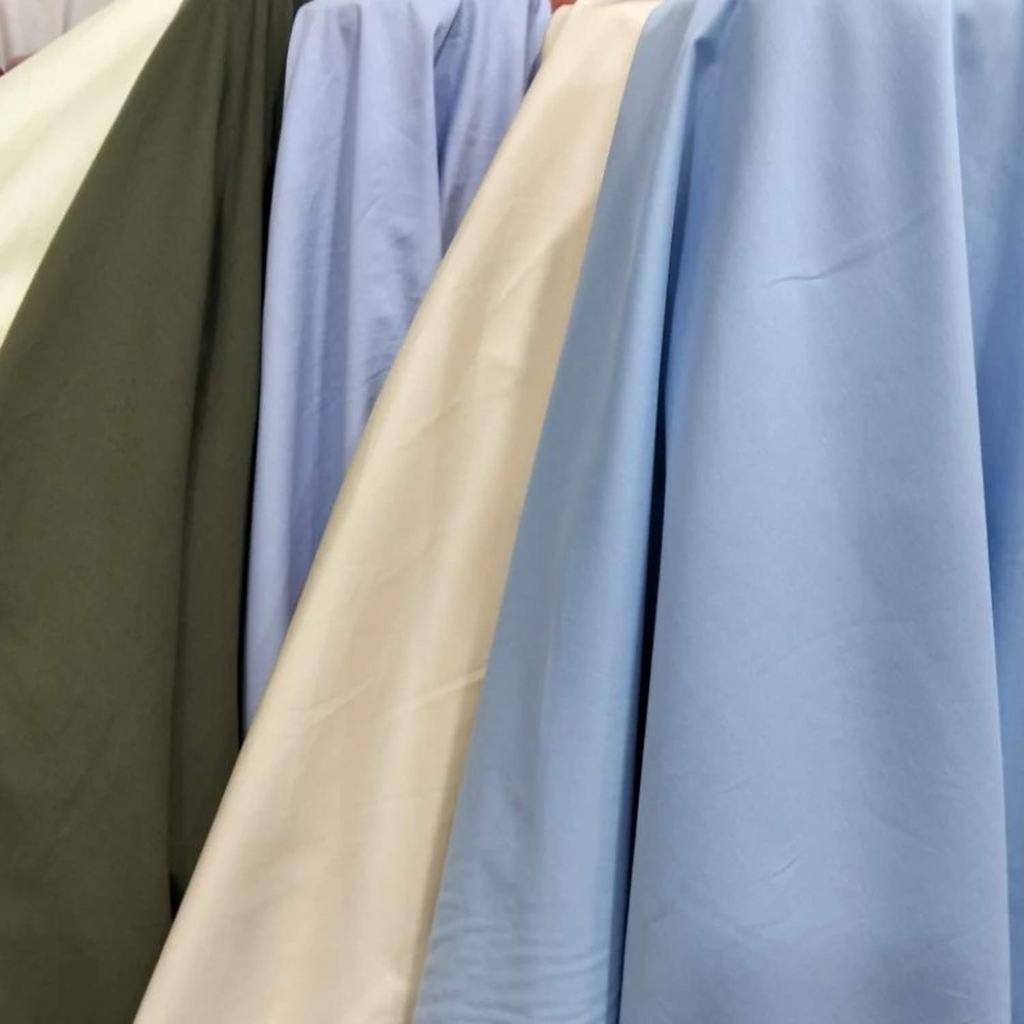 Kain Katun Korea Poplin TC Stretch Premium - Lembut Adem Nyaman per 1 Meter