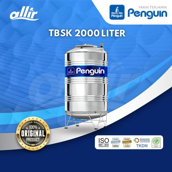 Allir - Penguin TBSK2000 2000Liter Toren Tandon Tangki Air Stainless Steel 2000L