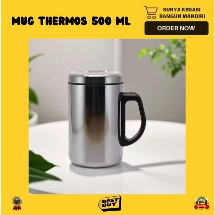 Sale Mug Thermos Stainless 500 Ml - Mug Termos - Mug Kopi Tahan Panas - Thermos Mug - Mug Tahan