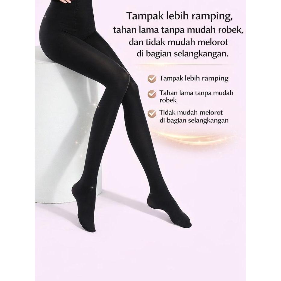 Premium Stocking Celana Pantyhose Stocking Kaos Kaki Tebal Panjang Wanita Warna Kulit Tipis Hitam