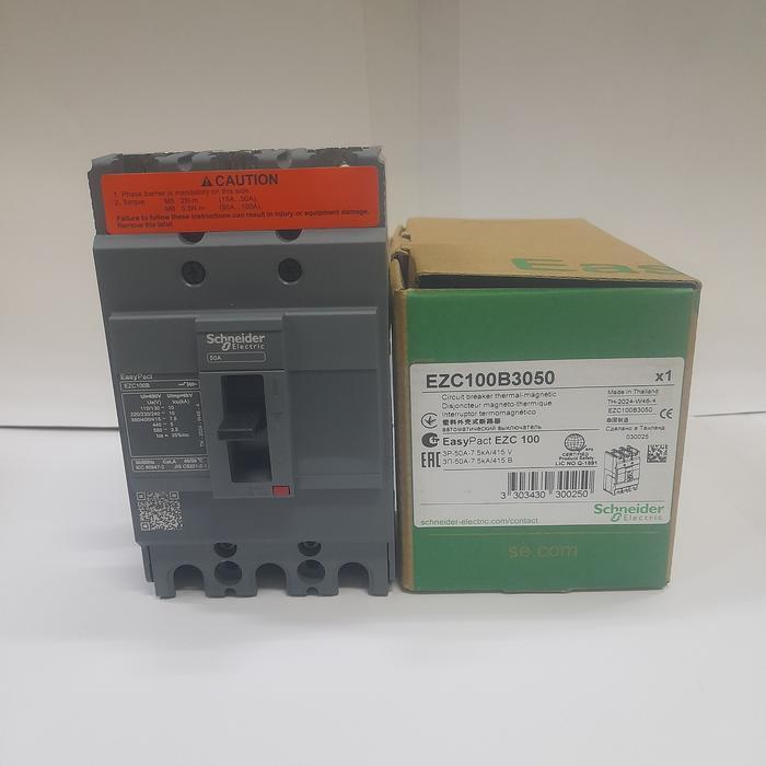 Schneider Mccb 50 Ampere Ezc100B3050 3 Phase Ready