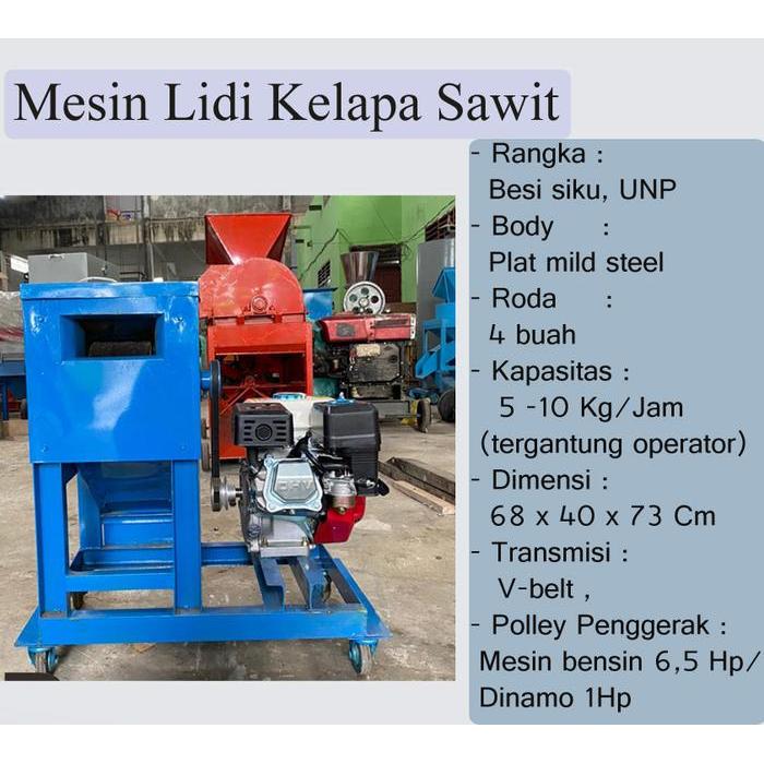 Mesin Peraut Lidi Kelapa Sawit Penggerak - Dinamo