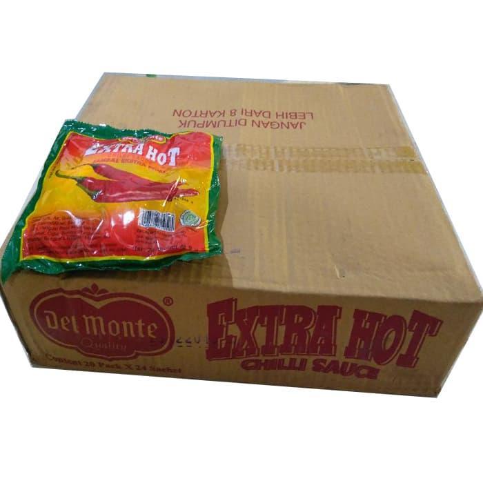 "New" Delmonte Saus Saos Sambal Sachet Kartonan 1 Karton Isi 20 Pack 1 Pack Isi 24 Sachet