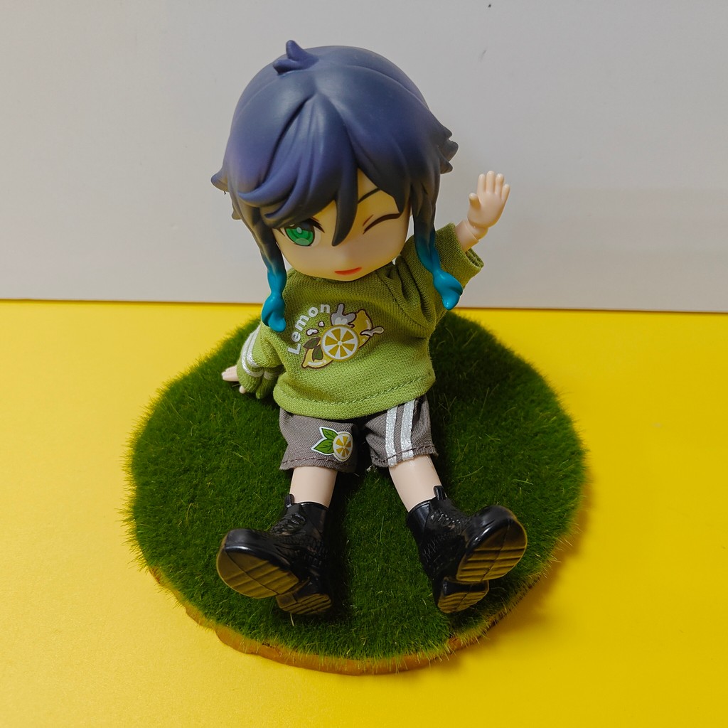 Genshin Impact Anime Venti Ob11 1/12 Model Doll Action Figure Genshin Impact Venti Green Suit Model