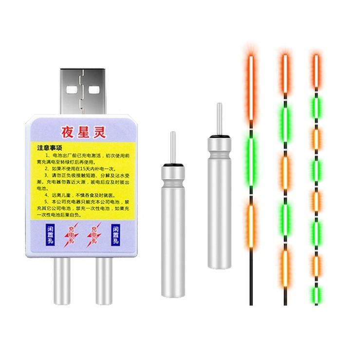 Charger Baterai Cr425 Baterai Pelampung Pancing Pelampung Pancing Elektrik Led Cr425 +Usb Charger