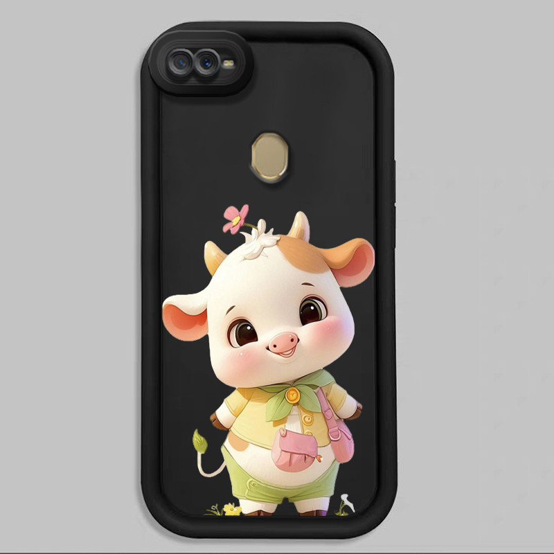 Casing Hp untuk OPPO A7 A5s A12 A12s A11K Case Karakter Sapi Zodiac Kasing silikon Cesing Softcase B