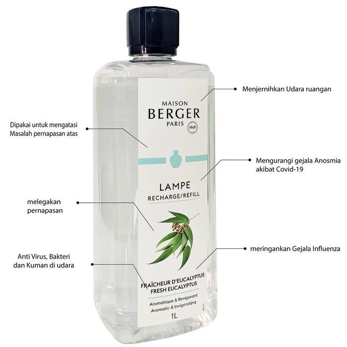 Refill Diffuser Eucalyptus 1L Fragrance Oil Maison Berger / Lampe Berger (Oil Aroma Terapi Kayu