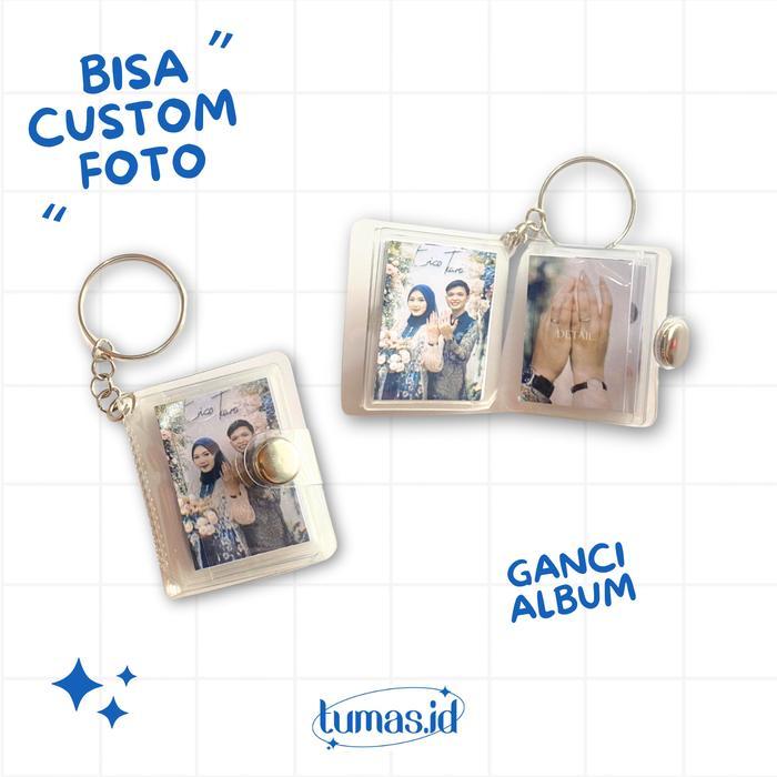 Younger_Shop Tumas.Id, Gantungan Kunci Album Mini Free Box Custom Foto, Ganci Motor Ganci Tas Ganci